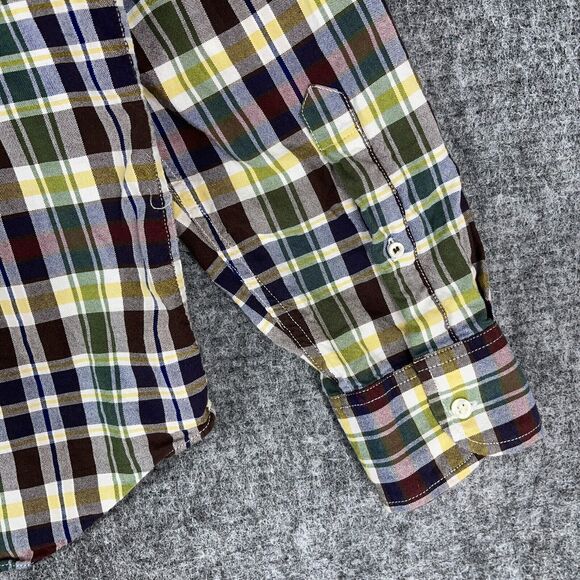 Old Navy Shirt Mens Extra Large Slim Fit Woven Oxford Regular Plaid Button-Front - Picture 5 of 12